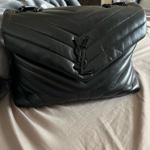 %100 Authentic Medium Yves Saint Laurent Lou Lou bag. Black on black